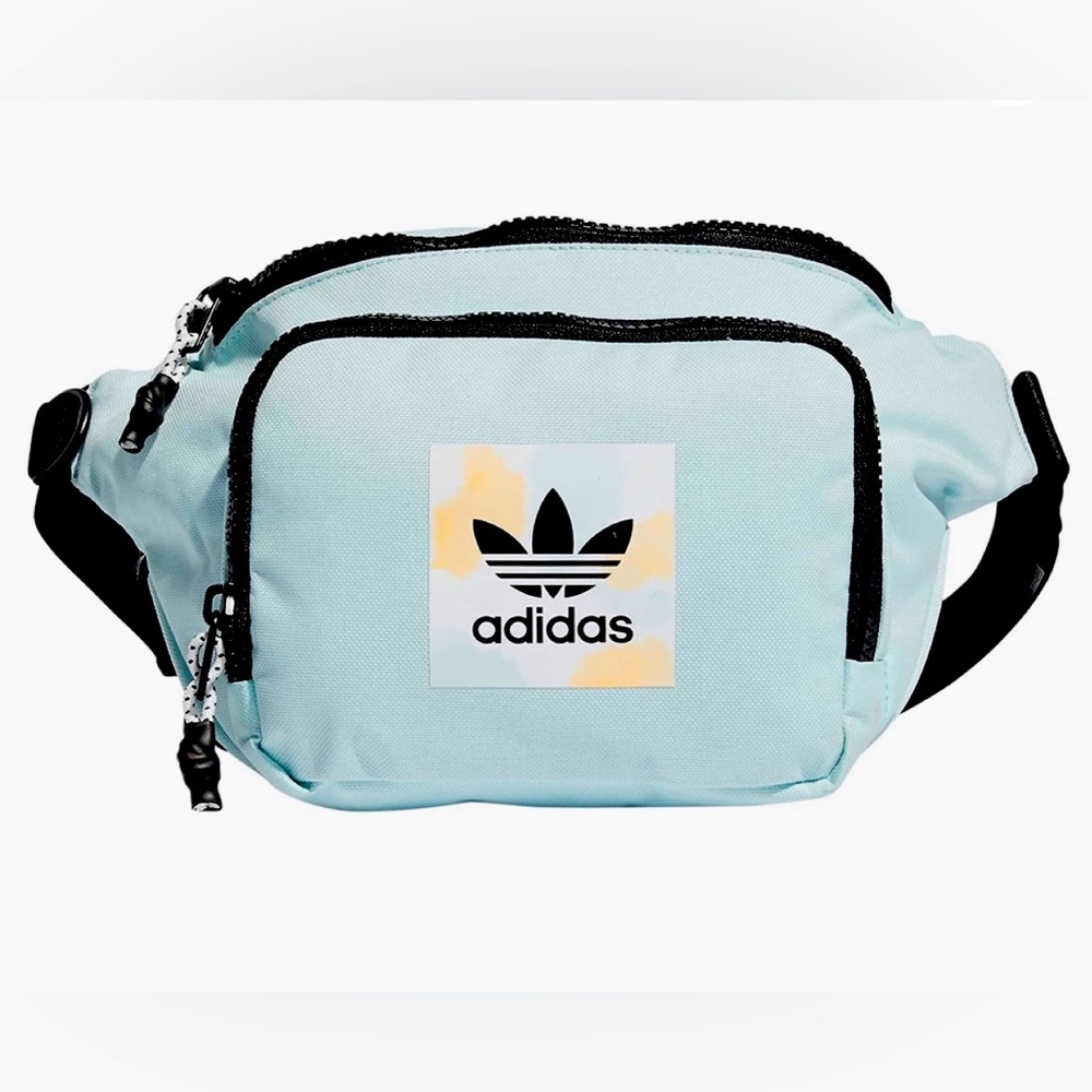 Adidas light blue crossbody belt bag